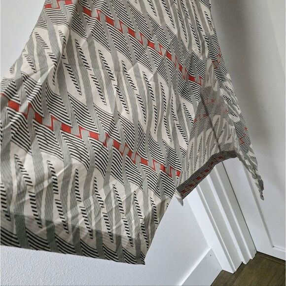 Asceno London x Amelia Graham Silk Kimono Midi Retro Bolt Print Dress in Black - Picture 6 of 13